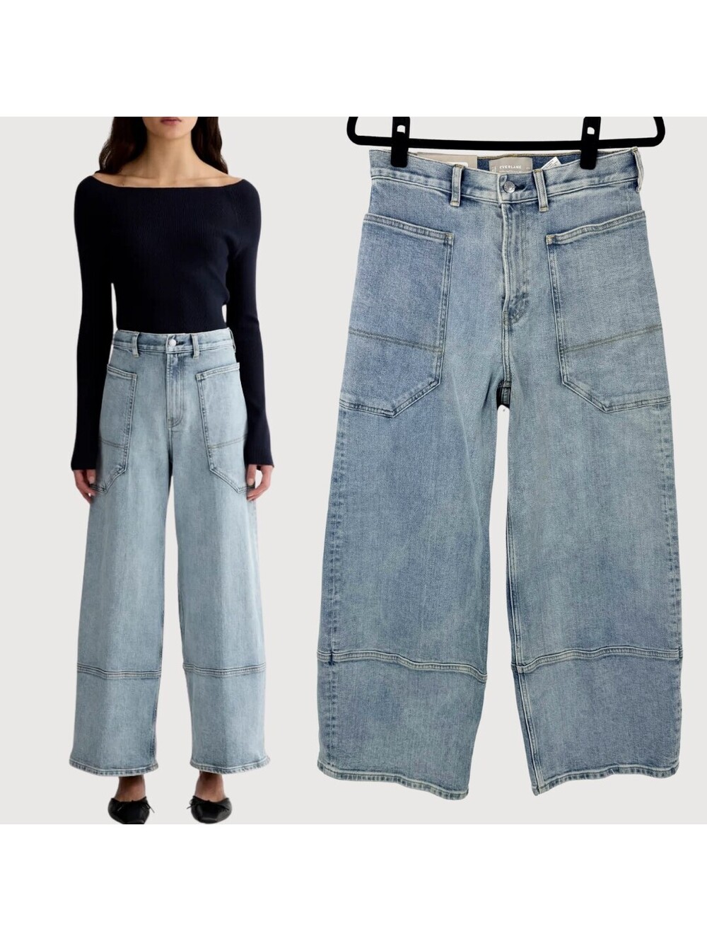 Everlane Way-High Gardener Jeans Tinted Blue NWT 27R